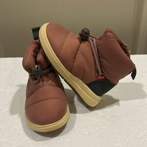 Zara kids baby Quilted puffer ankle side zip winter Boots size 20EU/4.5US mauve